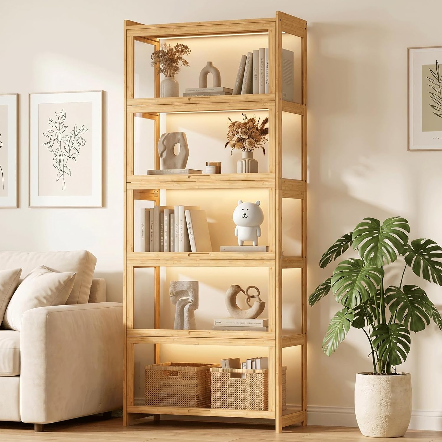 Display Cabinet with Acrylic D - Collectible & Vintage Dolls For Halloween recension och pris