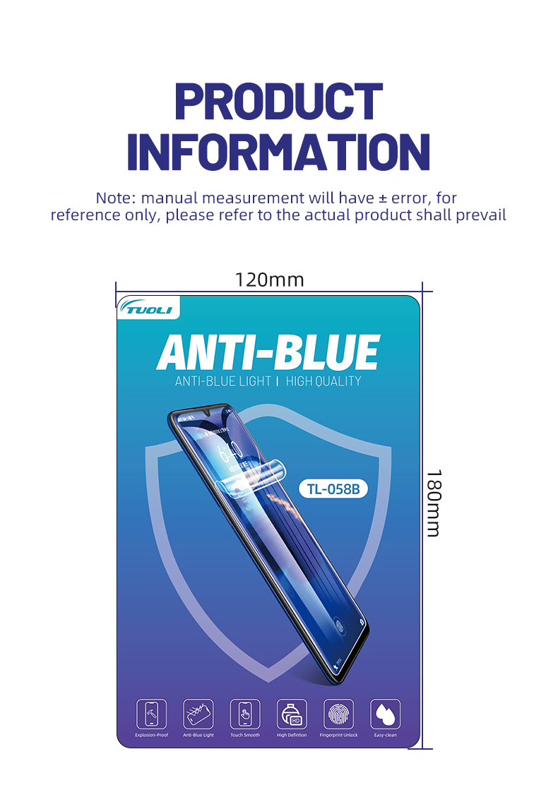 TUOLI TL058 TPU HD Hydrogel Fi - Slide Film 120 recension och pris
