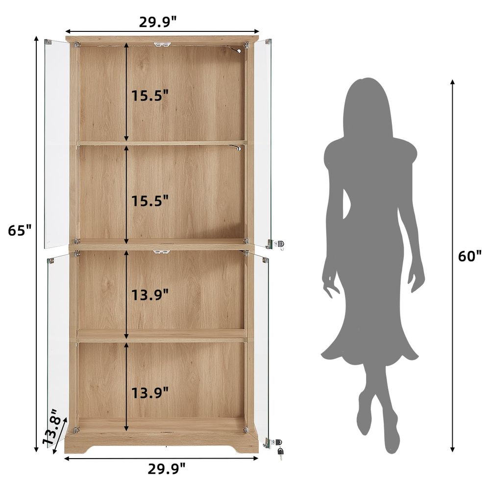 Farmhouse Glass Display Cabine - Collectible & Vintage Dolls For Halloween recension och pris