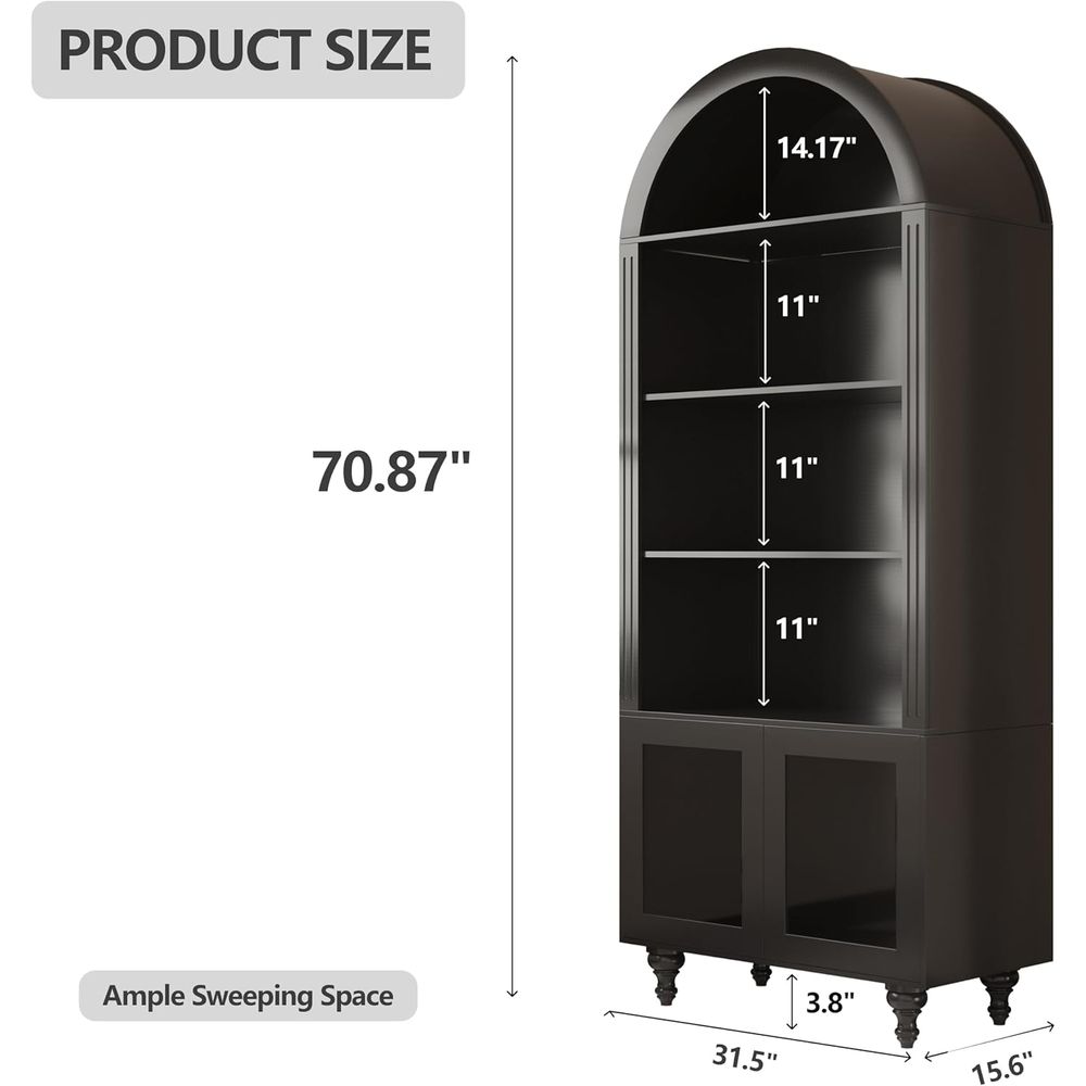 Wooden Arched Display Storage  - Collectible & Vintage Dolls For Halloween recension och pris