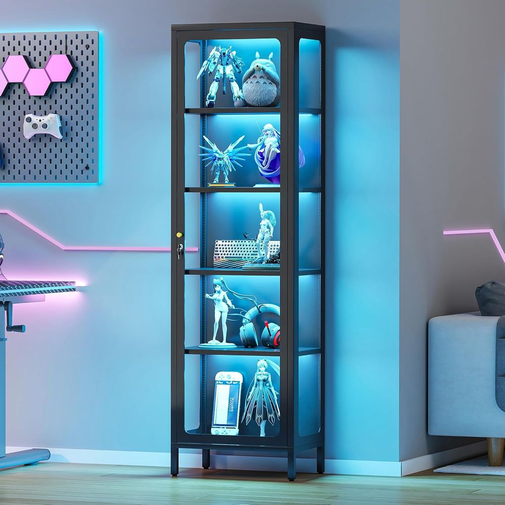 69 Glass Display Cabinet with  - Collectible & Vintage Dolls For Halloween recension och pris