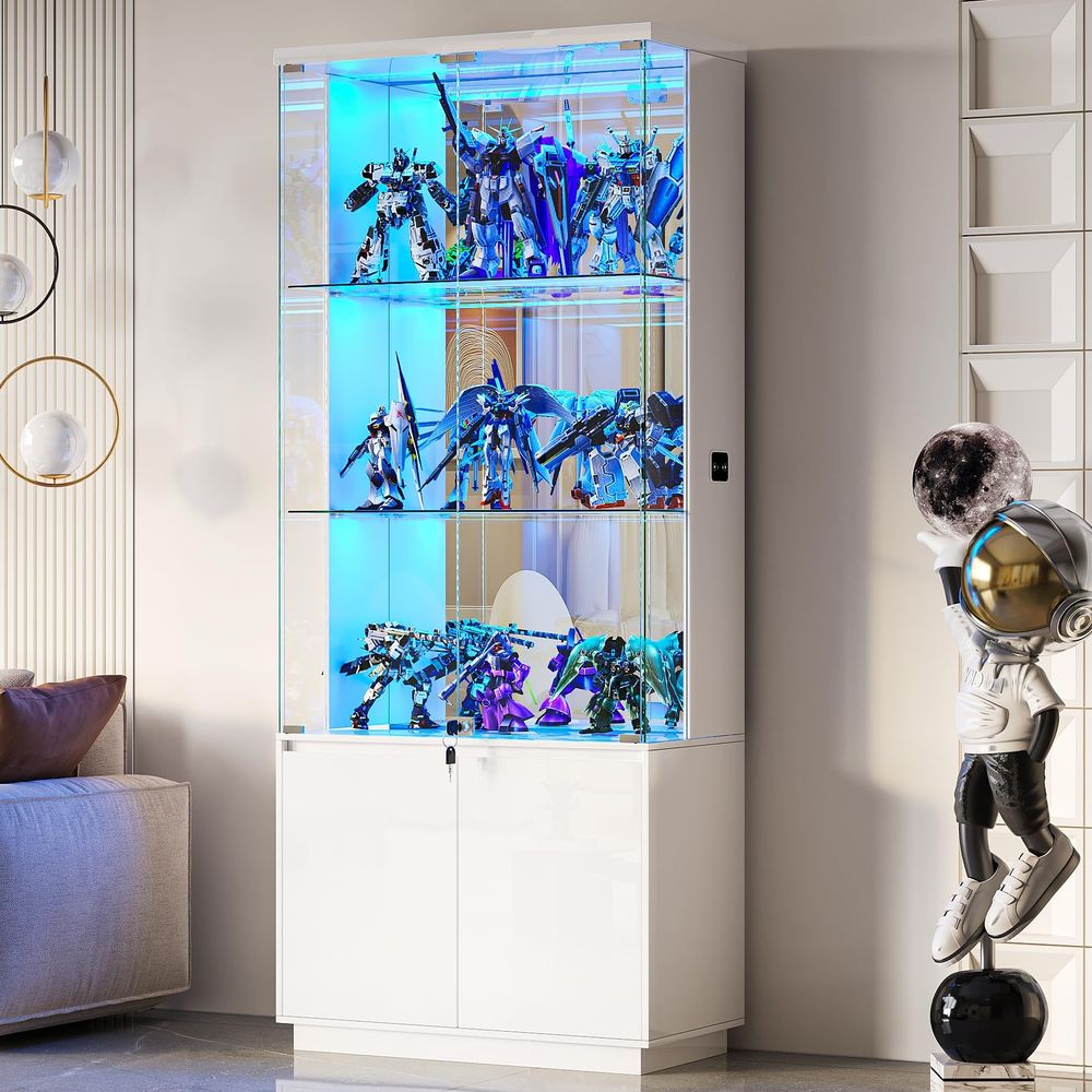 71 Tall Display Cabinet with G - Collectible & Vintage Dolls For Halloween recension och pris